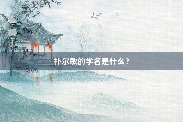扑尔敏的学名是什么？